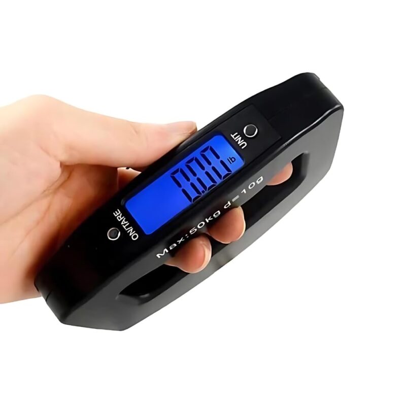 Drumstone (FIRST TIME IN INDIA WITH ๐๐ ๐๐๐๐๐ ๐๐๐๐๐๐๐๐) Electronics Travel Luggage Scale, Digital Luggage Weighing Scales for Suitcase with Temperature Reading 50 Kg Capacity (Black) - Image 7