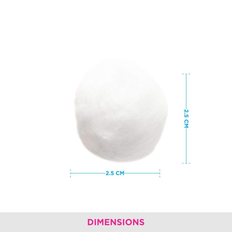 VEGA Cotton Ball for Eye, Face Makeup and Nail Paint Remover (Pack Of 50) - Image 6
