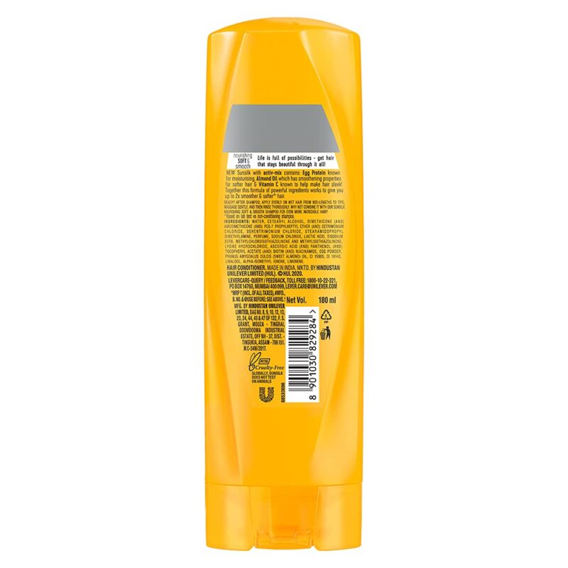 Sunsilk Nourishing Soft & Smooth Conditioner 180 Ml - All Skin Type,Liquid - Image 6
