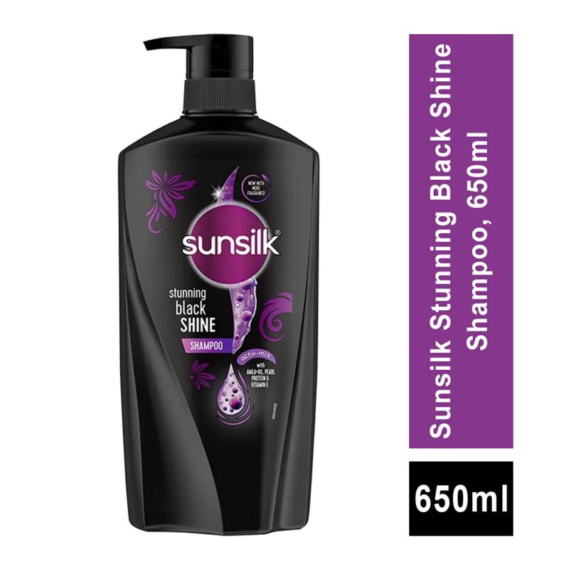 Sunsilk Stunning Black Shine Shampoo, 650 ml - Image 6
