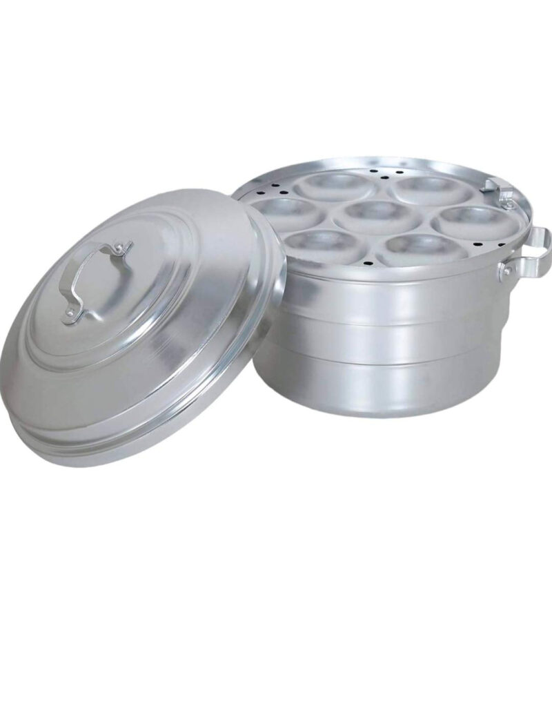 Subaa Anodised(Hindalium) Aluminium Idli Maker/Non-Whistling Traditional Idli Cooker/Idlipot/Idli Steamer Cooking 16 Idlis Size 16, White Color, Lpg Stove Compatible Only- 3 Idly Plate, 16 Liters - Image 8