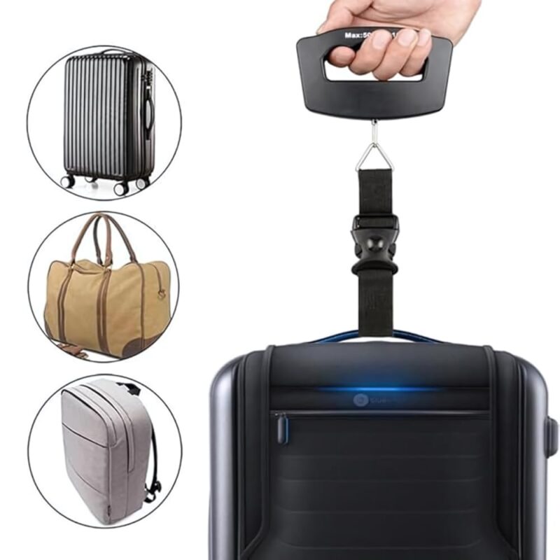 Drumstone (FIRST TIME IN INDIA WITH ๐๐ ๐๐๐๐๐ ๐๐๐๐๐๐๐๐) Electronics Travel Luggage Scale, Digital Luggage Weighing Scales for Suitcase with Temperature Reading 50 Kg Capacity (Black) - Image 6