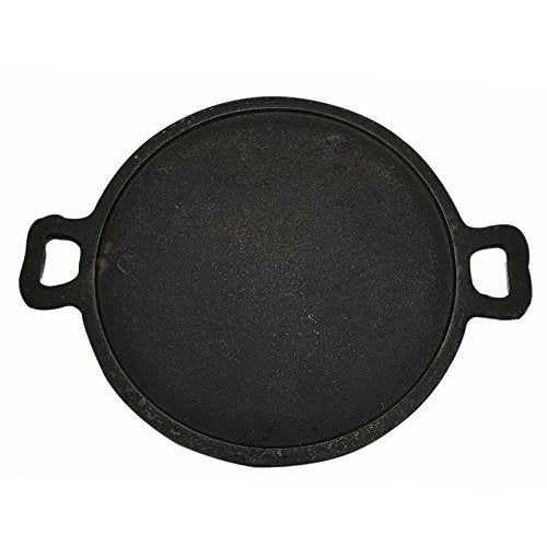Rustik Craft Pre-Seasoned Black Cast Iron Dosa Tawa/Baking Pan with Two Loop Handles 12", Good for Cooking on Gas, Dosa,Omlete,Roasting pan (W =3500 G, Thickness 8.8 mm) - Image 3