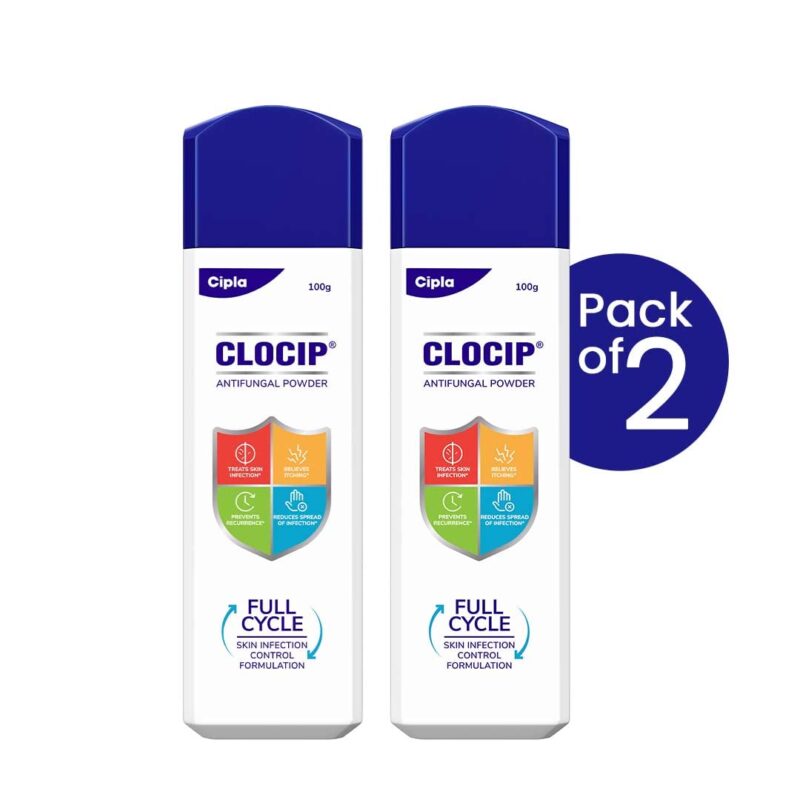 Cipla Clocip Antifungal Powder 100gm (Pack of 2) - Image 5