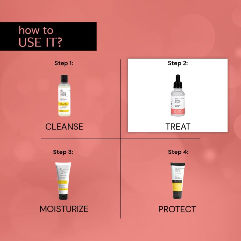 Deconstruct Clearing Serum: 5% Niacinamide Face Serum For Acne&Dark Spots With 2% Alpha Arbutin|Reduces Pigmentation|For Clear,Blemish-Free,Bright Skin|For Women And Men|Beginner Friendly|30 Ml - Image 6