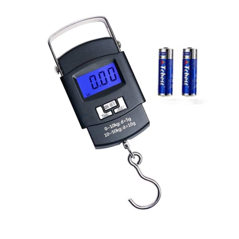 Waico Portable Electronic Weighing Scale | Digital Led Screen with Metal Hook | Weight Machine for Travel Luggage, Baggage 50 kg Weighing
