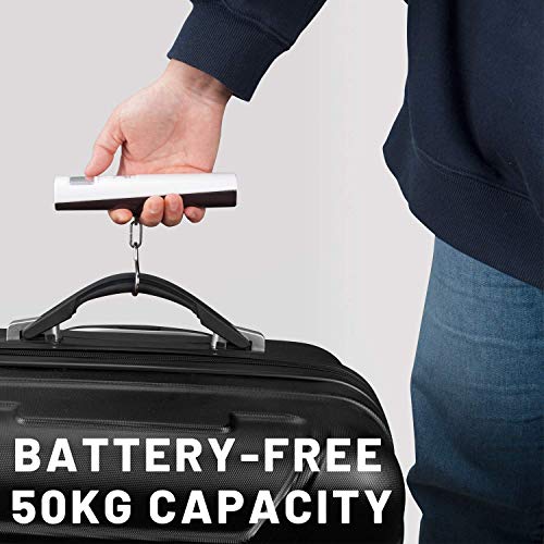 Sansui Battery-Free Portable Digital Luggage Scale with Metal Hook (50 kg, White) - Image 6