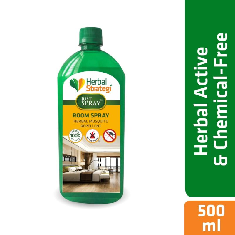Herbal Strategi Mosquito Repellent Room Spray Refill - 500ml | Effective Against Mosquitoes Causing Dengue Zika Chikungunya | 100% Herbal and Chemical Free | Baby and Pet Safe | Ayush Certified - Image 8