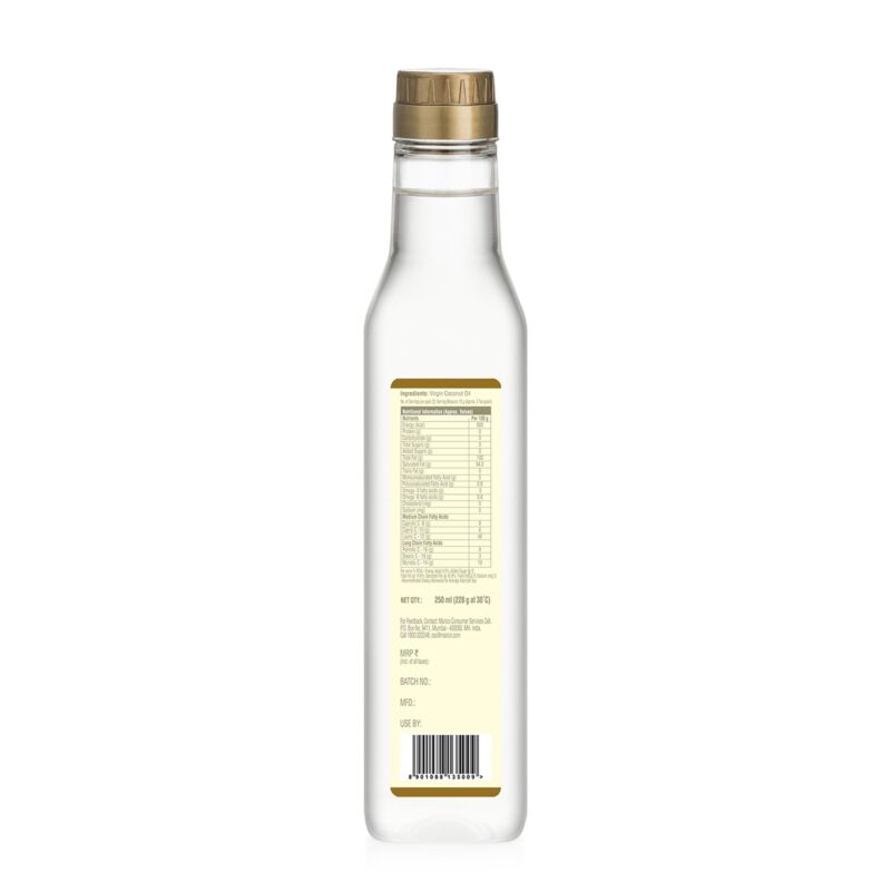 Coco Soul Cold Pressed Unrefined Virgin Coconut Oil | 60% MCT | Multipurpose Usage | Daily Cooking| Keto Friendly | Naturally Cholesterol Free | A1 grade real coconut | From Makers of Parachute 250 ml - Image 2