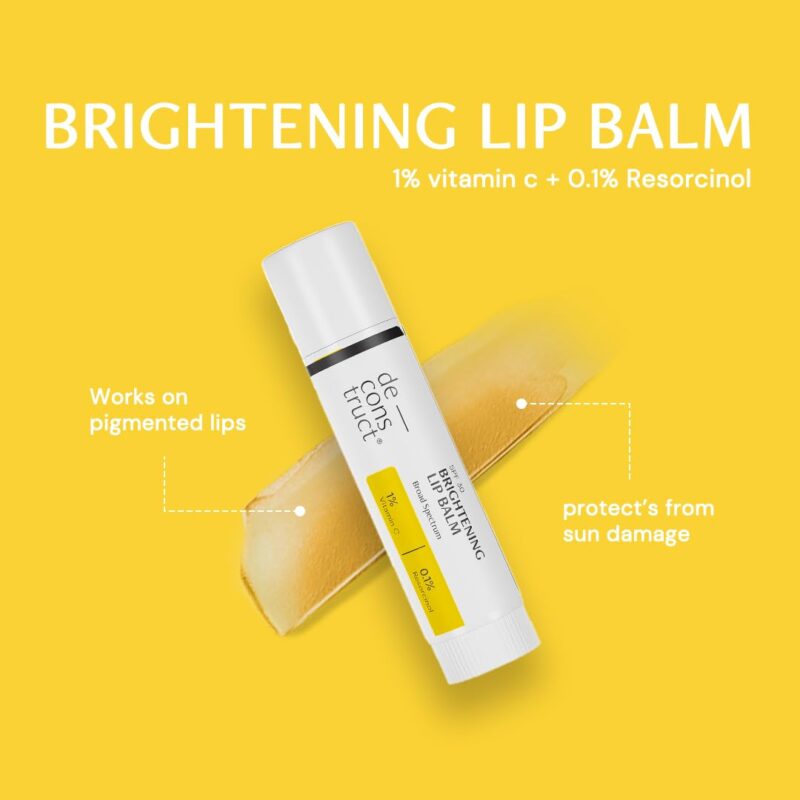 Deconstruct Glow Guard Duo | Brightening Lip Balm (4g) + Gel Sunscreen (50 g) | Lip Balm- For Dark, Pigmented, Dry, Flaky Lips | Brightens Pigmented Lips | Gel Sunscreen- SPF 50+ Gel based sunscreen for all skin types | Pack of 2 - Image 3
