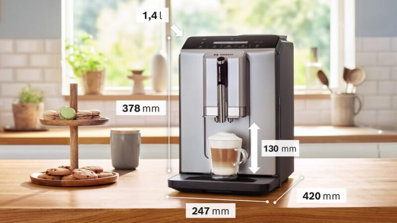 Bosch VeroCafe Series 2, Fully Automatic Espresso Machine Silk Silver - Image 3