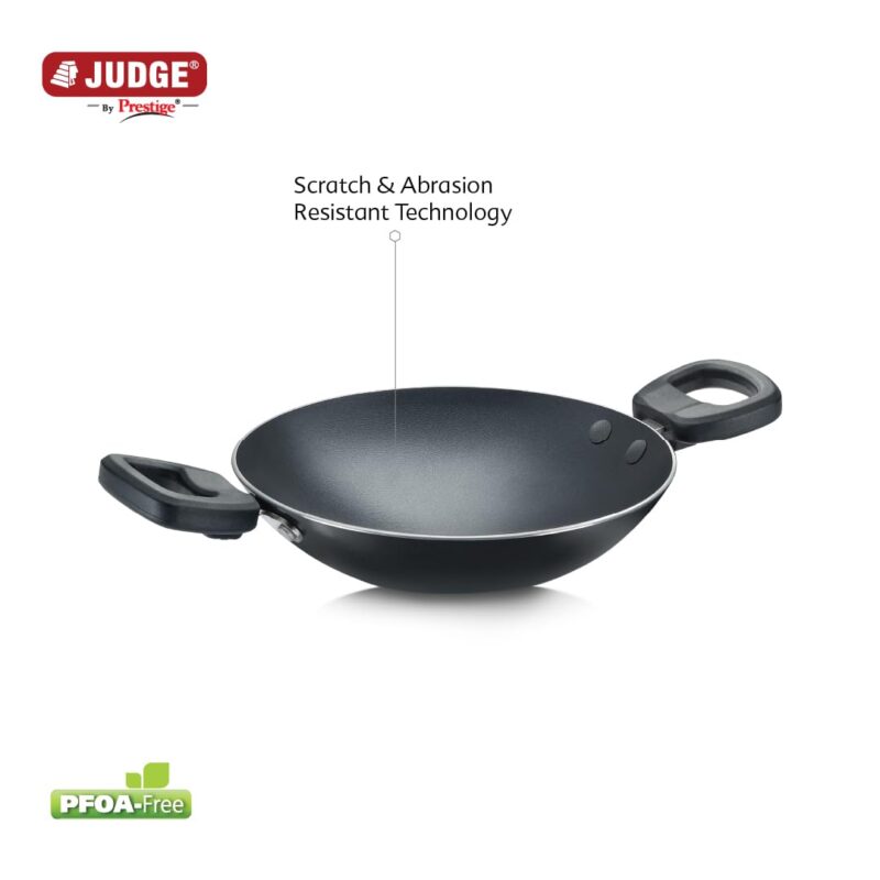 Judge by Prestige Everyday Deep Appachatty with Lid 0.8 L Capacity 20 Cm Diameter (Aluminium|Non-Stick, Black) - Image 4