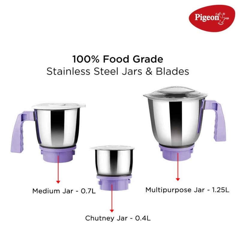 Pigeon by Stovekraft Viola 550-Watt Mixer Grinder - Image 4