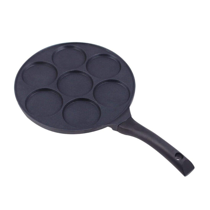 Wonderchef Inducta Multi Pan with 7 cavities | Healthy Non-stick | PFOA Free | Die-cast Body | Gas & Induction Friendly | Ideal For mini uttapams, round mini omelets, pancakes, perfect round shapes eggs, chillas, set dosas | 270 ml | 3mm Thick | 2 Year Wa - Image 5