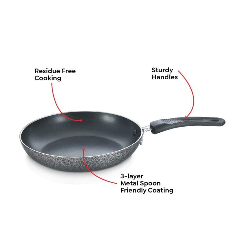 Prestige Omega Select Plus 18cm Non-Stick Fry Pan|Scratch and Abrasion Resistant|3 Layer Coating| Non-Induction|Black|1year Warranty - Image 4