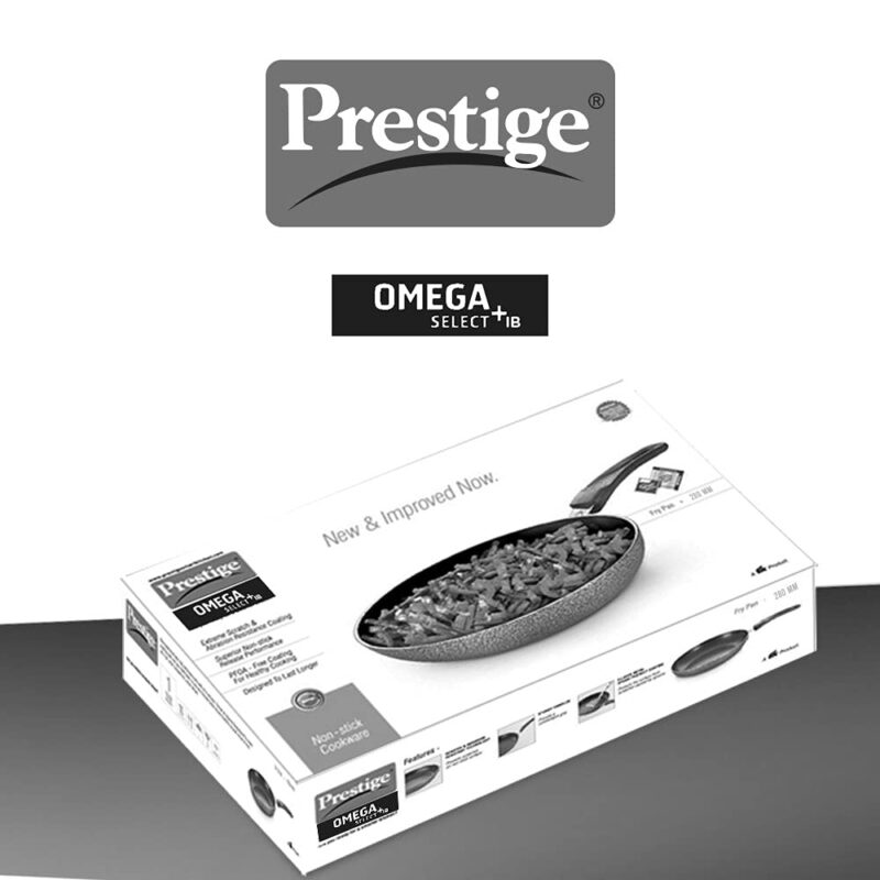 Prestige Omega Select +IB |Fry pan 24cm Non Stick Fry pan|Extreme Scratch &abrasionResistant Coating| Gas and Induction Compatible|PFOA-Free Coating &Healthy Cooking - Image 2