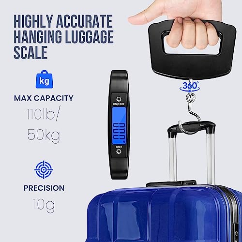 TRIDEO 15 YEARS WARRANTY Electronic Portable Digital LED Screen Luggage Weighing Scale|Baggage Weight Scale|with Hook for Travel, Fish Weighing, Black - Image 6