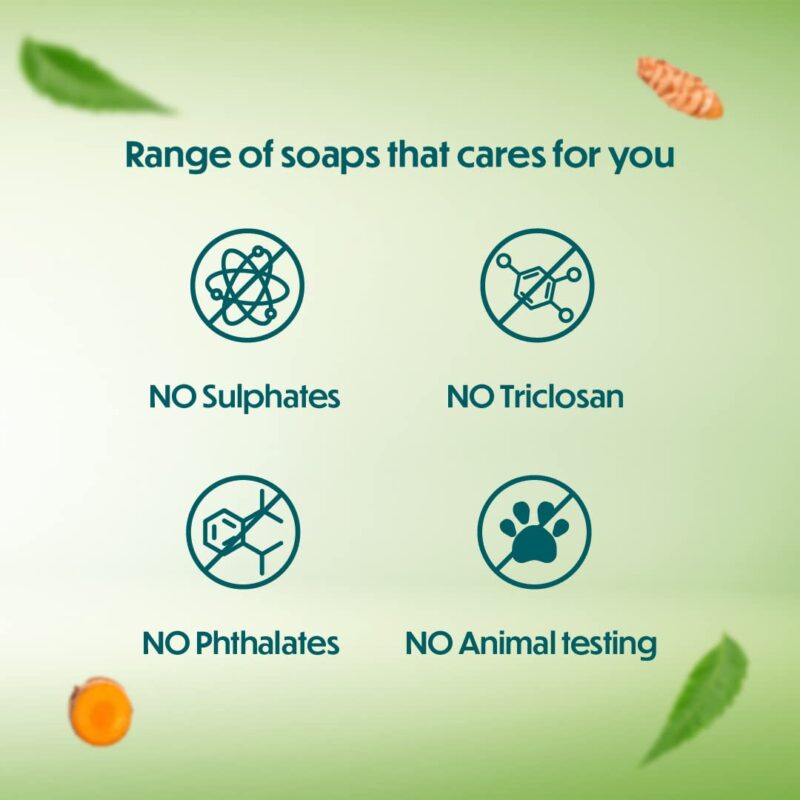 Himalaya Herbals Neem and Turmeric Soap, 125gm (Pack of 4) with Value Pack Save Rs.20 - Image 3