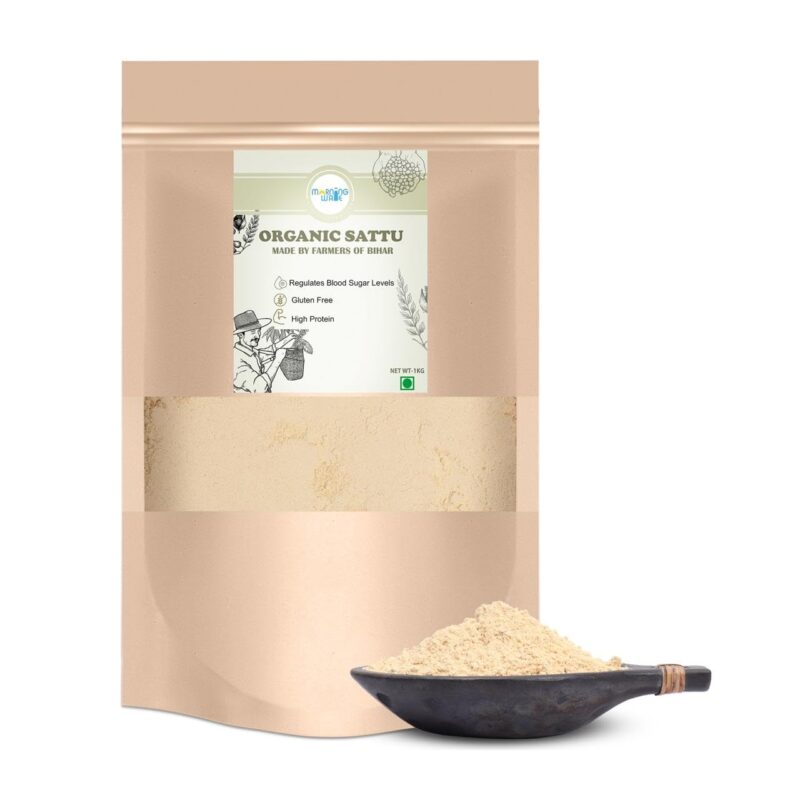 MORNINGWALE - Sattu Powder | Gluten Free Roasted Black Chana Flour | 100% Natural & Gluten Free Chana Sattu | Channa Sattu Roasted Gram Atta Flour 1Kg - Image 4