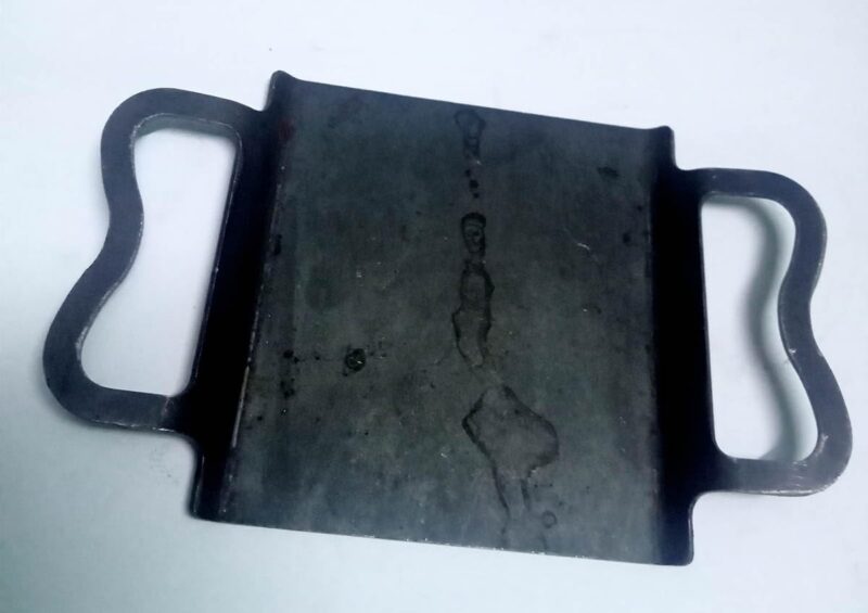 Iron Dosa Tawa Square Type Double Handle Tawa Length:5.5 inch.with:3.5inch. for Kids - Image 2