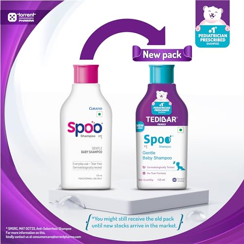 Spoo Shampoo No-Tear Formula Baby Shampoo 125Ml From Tedibar Family | Gentle On Scalp | No. 1 Pediatrician Prescribed Anti Seborrheic Shampoo* - By Torrent Pharma - Image 7