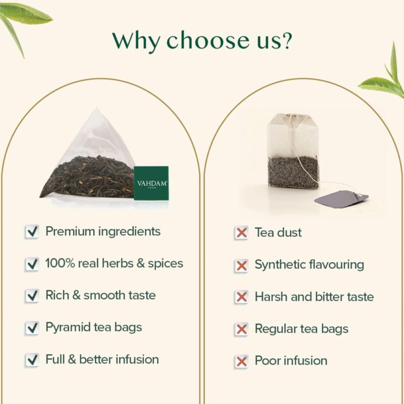 VAHDAM, Darjeeling Summer Black Tea - 15 Black Tea Bags | Pure Darjeeling Tea in Pyramid Shaped Tea Bags -30g - Image 5