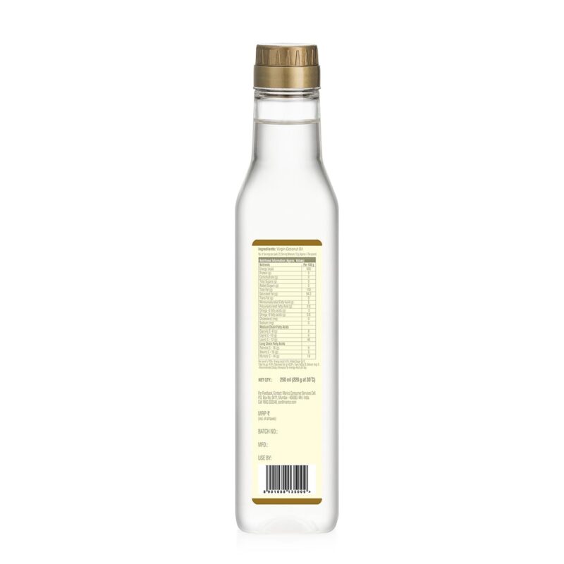 Coco Soul Cold Pressed Unrefined Virgin Coconut Oil | 60% MCT | Multipurpose Usage | Daily Cooking| Keto Friendly | Naturally Cholesterol Free | A1 grade real coconut | From Makers of Parachute 250 ml - Image 3