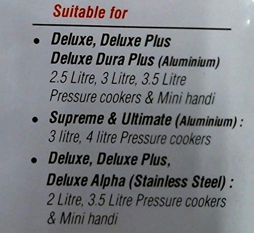 Prestige Rubber Mini Sealing Ring Gasket for 3/4-Liter Supreme and 2.5/3.5/3-Liter Deluxe Plus Pressure Cookers, Black - Image 3
