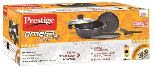 Prestige Omega Select Plus Non-Stick BYK Set, 3-Pieces, Gas-stove compatible only - Image 5