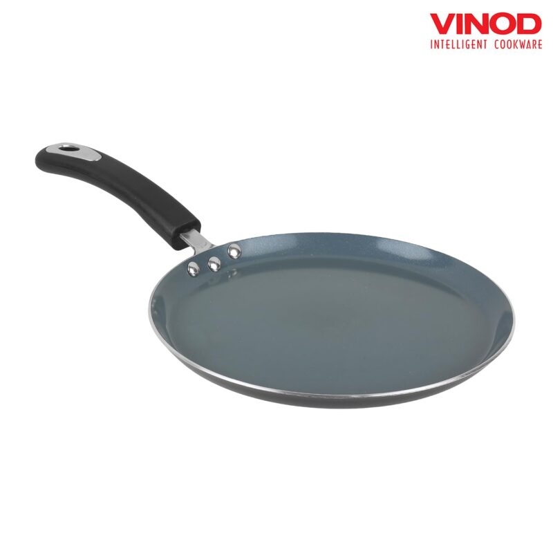 Vinod Zest Ceramica Dosa Tawa - 28 cm | Natural Stick Free Roti Tawa | Stylish Handle | Toxin Free | Induction and Gas Base | Scratch Resistant | 2 Year Warranty - Black - Image 4