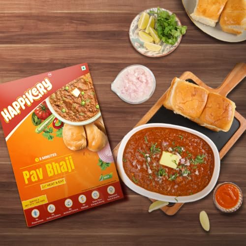 Happikery Instant Ready to Cook Pav Bhaji Gravy | Pav Bhaji Masala Curry Paste | Just Add Aloo (Potato) | Ready in 3 Mins | (Veg Mix, Upto 5-7 Servings) | Made with Ghee | No Preservatives | 1Kg - Image 5