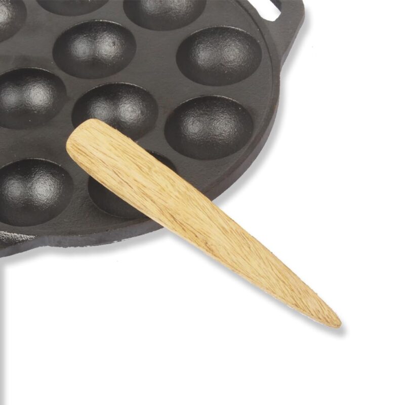 The Indus Valley Pre-Seasoned Cast Iron Paniyaram Pan With Spatula|Medium, 12Pit, 8.3Inch/21 Cm, 2Kg|Induction Friendly|Nonstick Appe/Paddu Pan, 100% Pure & Toxin-Free, No Chemical Coating, Black - Image 9