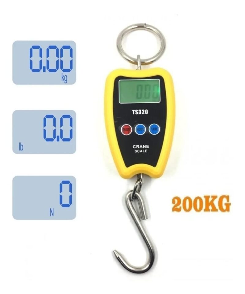 SELMEZ Electronic Luggage Weighing Scale 200kg Weight Machine for Luggage Weight Machine Weighing Machine For Luggage With LCD Display 200kg hanging weighing scale Mini Crane scale (200kg - hook) - Image 2