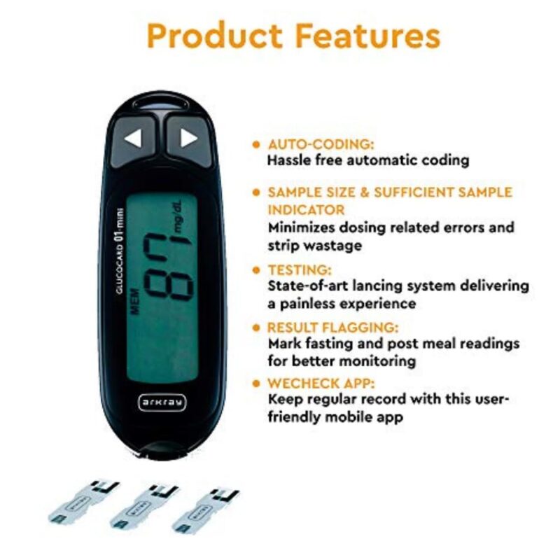 ARKRAY Max 01 Mini Blood Glucose Monitor with 20 Strips | Japanese Technology - Image 4