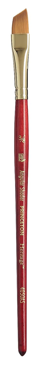 Princeton Heritage Short Handle Angle Shader Paint Brush (Size-3/8 Inches)