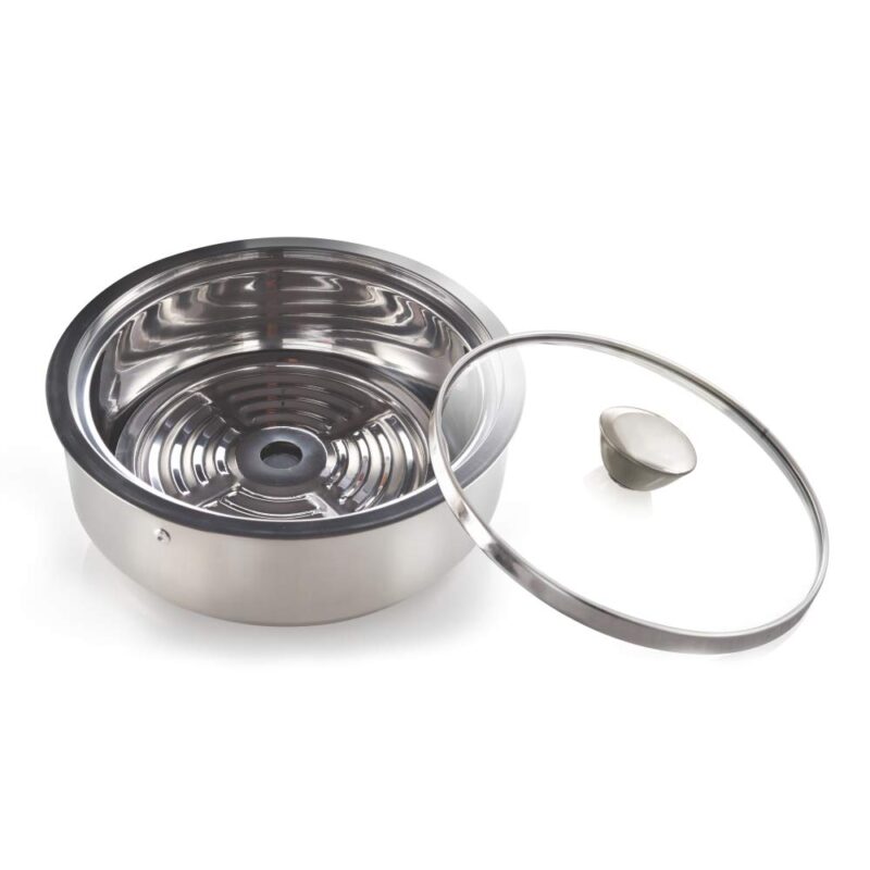Borosil Stainless Steel Insulated Roti Server, 2.5 litres, Silver - Image 6