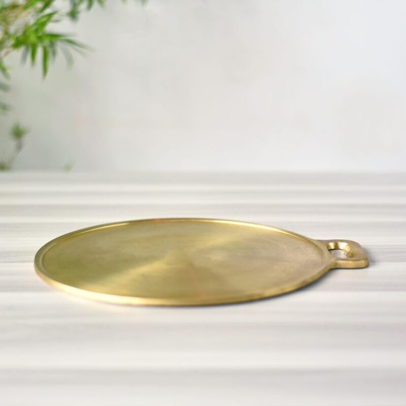 NUTRION Bronze Tawa - Traditional Indian Cooking Pan/Tawa for Roti,Dosa,Tortilla,Pizza,Paratha,Appam,Pancake with Health-Boosting Properties (27 cm) (Large Tawa) - Image 2
