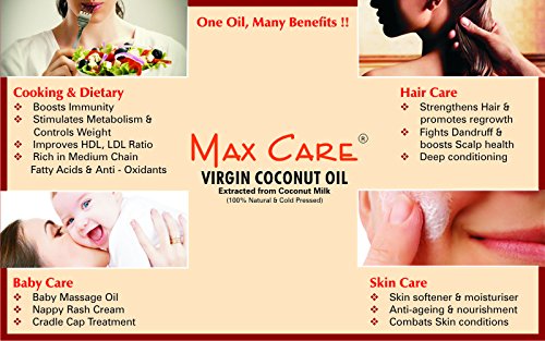 MAX CARE Maxcare Virgin Coconut Oil (Cold Pressed) 500ML Wide Mouth - Image 2
