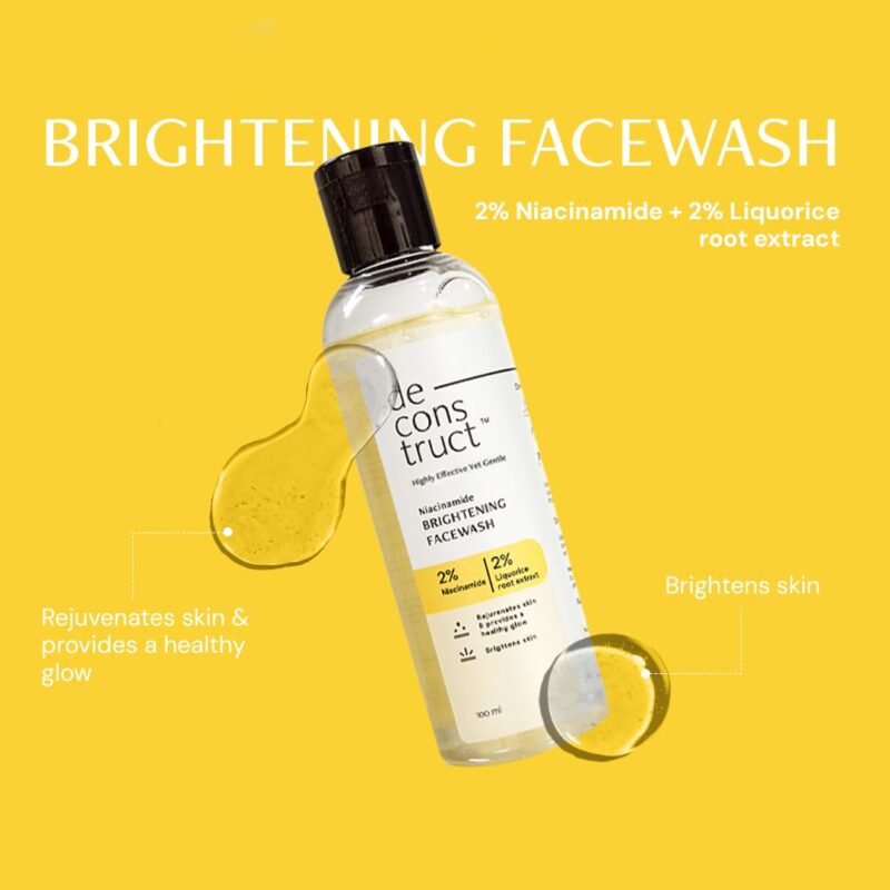 Deconstruct Daily Radiance Boosting Duo- Brightening Face Wash (100ml) + Brightening Face Moisturiser (50 g) | For Glowing and Radiant Skin | Anti Pigmentation Duo | Pack of 2 - Image 4