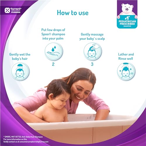 Spoo Shampoo No-Tear Formula Baby Shampoo 125Ml From Tedibar Family | Gentle On Scalp | No. 1 Pediatrician Prescribed Anti Seborrheic Shampoo* - By Torrent Pharma - Image 3