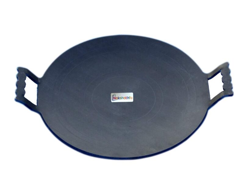 Nakshathra Pure Iron tawa for dosa/roti 12inch 5mm, Black (CONCAVE) - Image 6