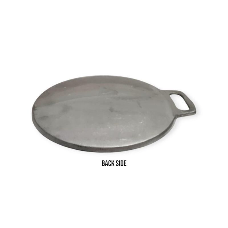 Trishav Indolium Dosa Kallu | Indolium Polished Dosa Tawa - Single Handle Dosa kal - 13Inch - Silver - Image 6