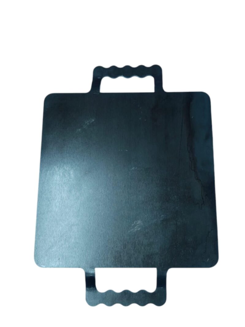 Cast Iron Dosa Tawa with Handles, 25.4 cm Square, Traditional Design - Image 2