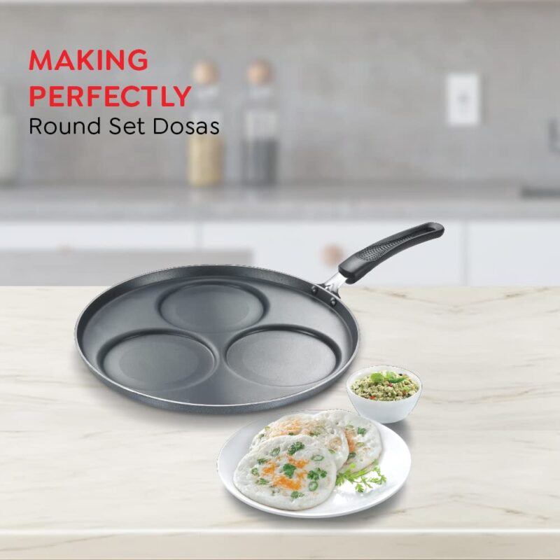 Prestige Omega Select Plus Set Dosa Tawa|Scratch & Abraison Resistant|3 Layers Metal Spoon Friendly Coating|Sturdy Handle|1 Year Warranty - Image 5