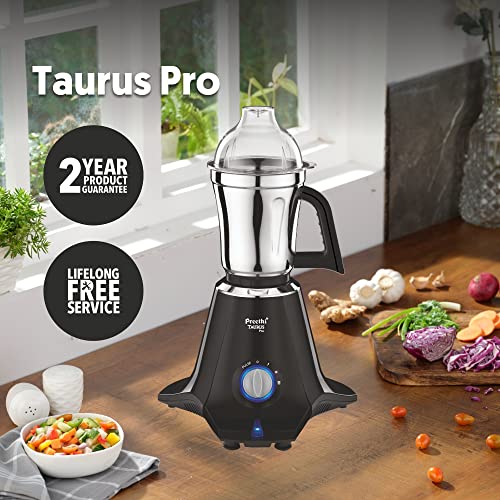 Preethi Taurus Pro MG-256 Mixer Grinder, Black, 3 Jars,Powerful 1000 Watt motor for perfect grinding in 90 sec, Shock proof ABS Plastic Body, 5 Yr Motor Warranty & Lifelong Free Service - Image 5