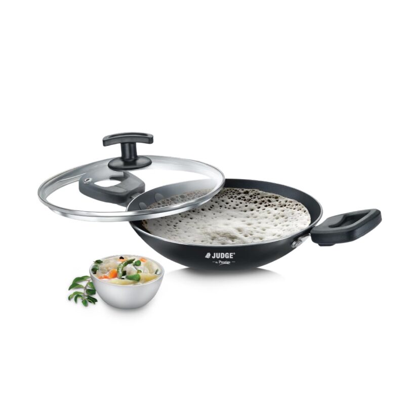 Judge by Prestige Everyday Deep Appachatty with Lid 0.8 L Capacity 20 Cm Diameter (Aluminium|Non-Stick, Black) - Image 6