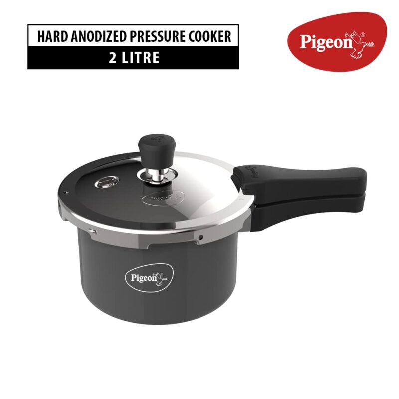 Pigeon Aluminium Hard Anodised Pressure Cooker Outer Lid with Induction Base (Black, 2 L) - Image 7