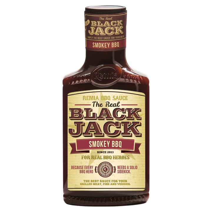 Remia The Real Black Jack Smokey BBQ, The Best Sauce For Your Grilled Meat, Fish And Veggies 450ml