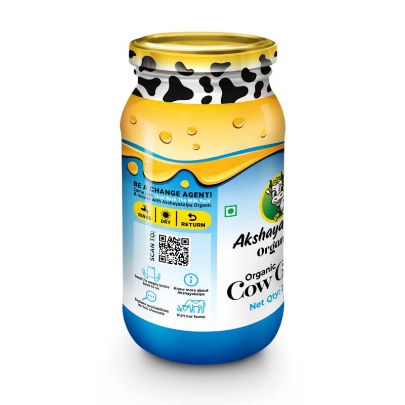 Akshayakalpa Organic Cow Ghee -195 ml – Pure organic ghee, traditionally-churned, chemical-free, granular ghee, nutritious by nature - Image 8