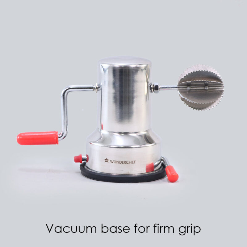 Stainless Steel Coconut Scraper for Kitchen, Vacuum Base, Rotatable Handle, Manual Operation, Silver - Image 4